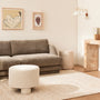 Faith Ottoman - Maya Cream Boucle