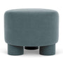 Faith Ottoman - Forest Dust Blue Fabric