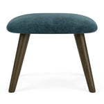 Danny Dust Blue Textured Weave / Dark Walnut