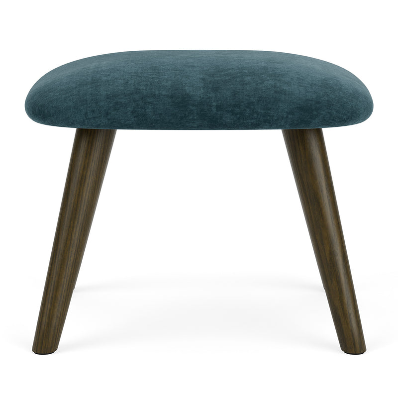 Danny Dust Blue Textured Weave / Dark Walnut
