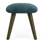 Danny Dust Blue Textured Weave / Dark Walnut