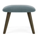 Forest Dust Blue Fabric / Dark Walnut