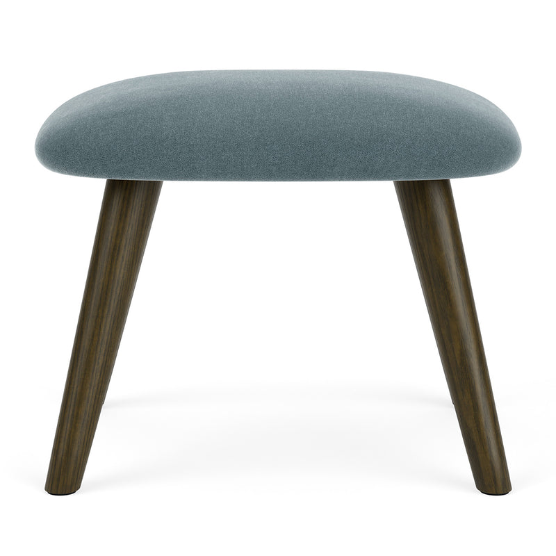 Forest Dust Blue Fabric / Dark Walnut