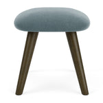 Forest Dust Blue Fabric / Dark Walnut