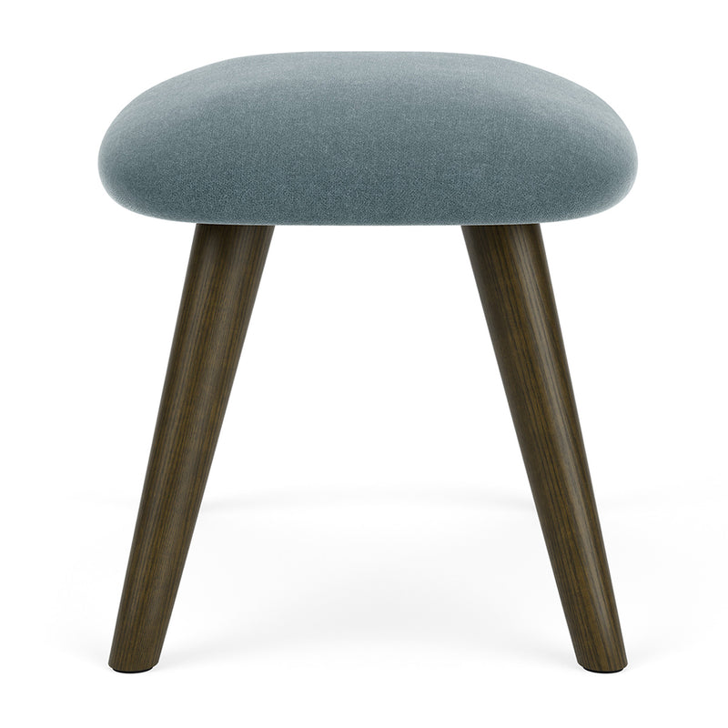 Forest Dust Blue Fabric / Dark Walnut