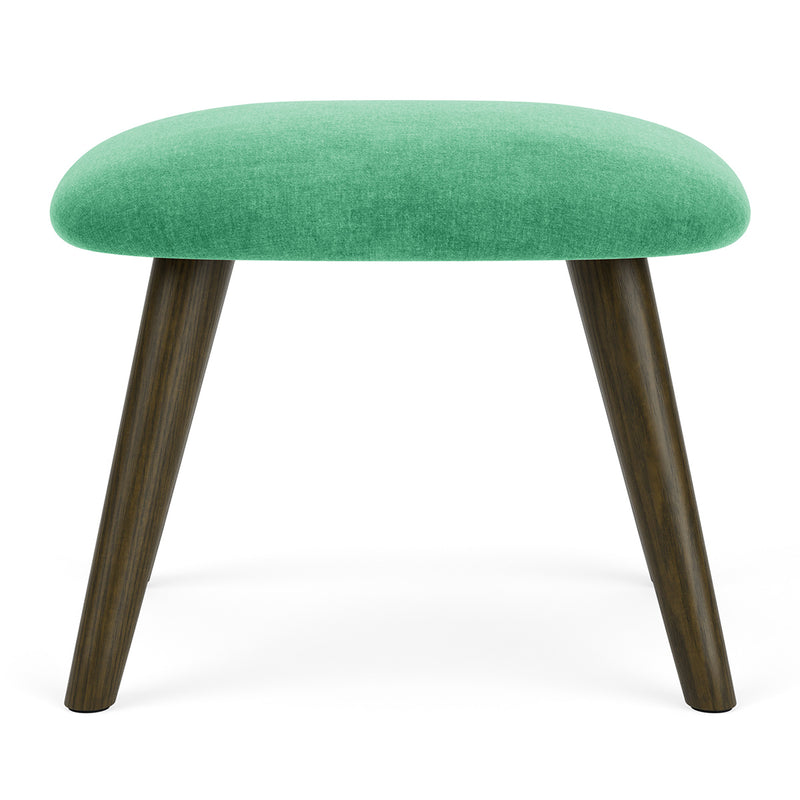 Moss Grass Green Fabric / Dark Walnut