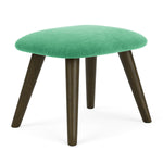 Moss Grass Green Fabric / Dark Walnut