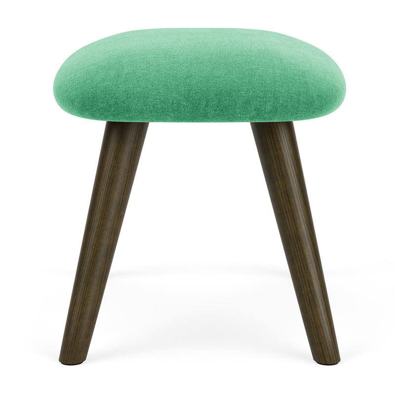 Moss Grass Green Fabric / Dark Walnut