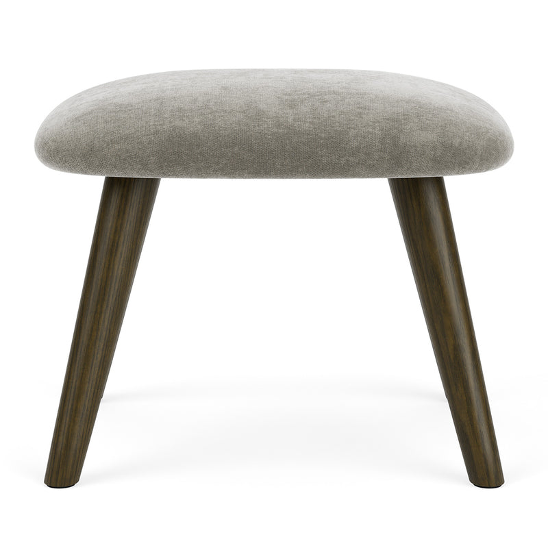 Planet Grey Green Fabric / Dark Walnut