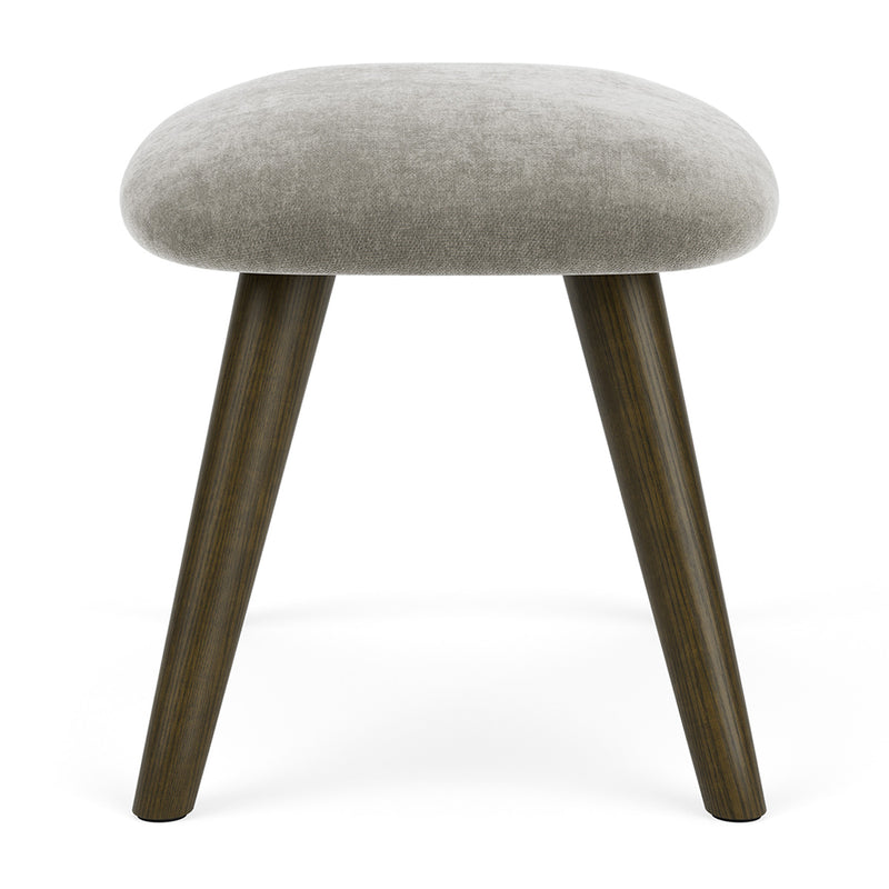 Planet Grey Green Fabric / Dark Walnut