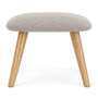 Farrow Footrest - Agnes Brown Textured Weave / Oak