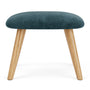 Farrow Footrest - Danny Dust Blue Textured Weave / Oak