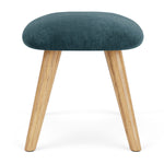 Danny Dust Blue Textured Weave / Oak