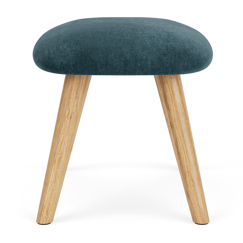 Danny Dust Blue Textured Weave / Oak