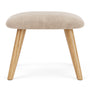 Farrow Footrest - Danny Cream Textured Weave / Oak