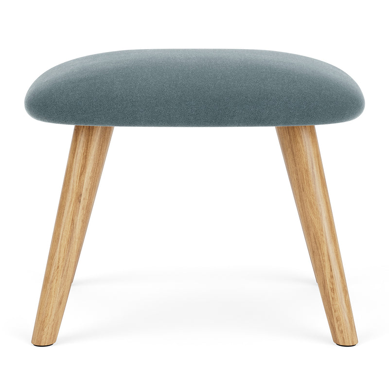 Forest Dust Blue Fabric / Oak