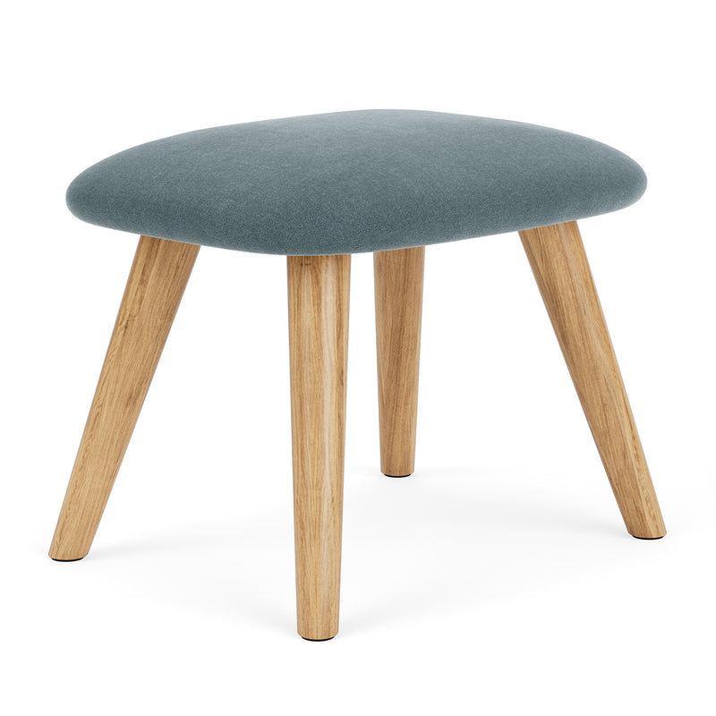 Forest Dust Blue Fabric / Oak