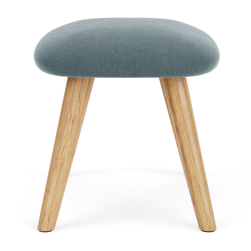 Forest Dust Blue Fabric / Oak