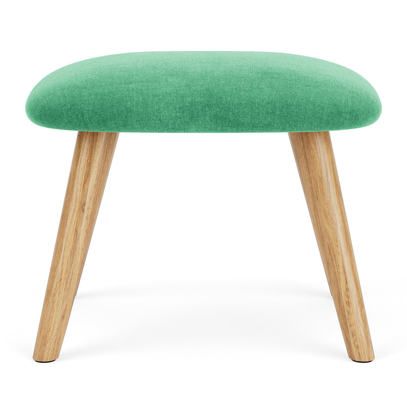 Moss Grass Green Fabric / Oak