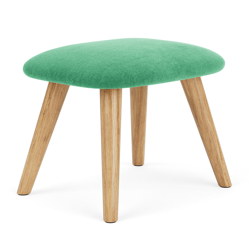 Moss Grass Green Fabric / Oak