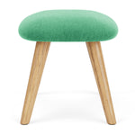 Moss Grass Green Fabric / Oak