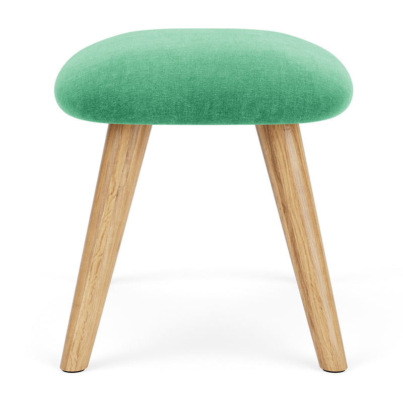 Moss Grass Green Fabric / Oak