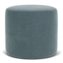 No. 7 Ottoman - Forest Dust Blue Fabric