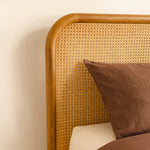 Norah Rattan King Bed (Oak)