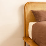 Norah Rattan King Bed (Oak)