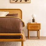 Norah Rattan King Bed (Oak)