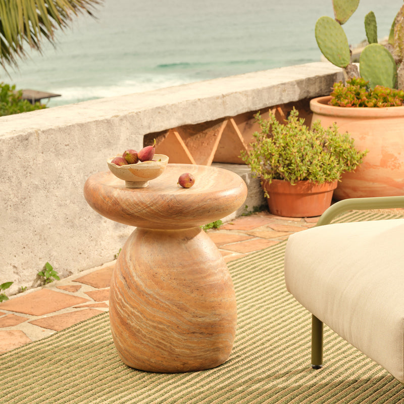 Terracotta Travertine Finish