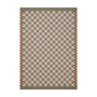 Checkered New Jute Rug - Brown / 160 x 230cm