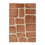 Ember Washable Wool Fine Cut Pile Rug - Rust / 1.6 x 2.3m