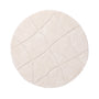Calypso Textured Tribal Round Rug - Ivory / Cream / 1.6m Diameter