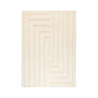 Fontana Abstract Textured Wool Rug - Ivory / 1.6 x 2.3m