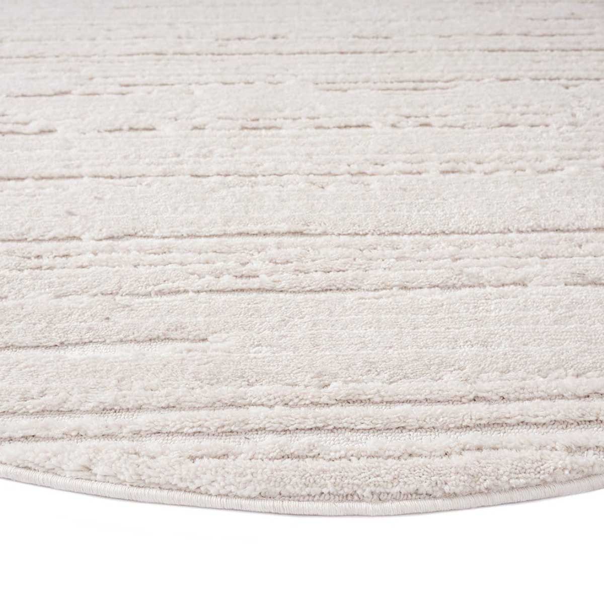 Ivory Round Rug | Buy Leilani Textured Rug Online – Life Interiors