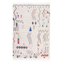 Remi Multi-Colour Abstract Tribal PET Rug - Ivory / 1.6 x 2.3m