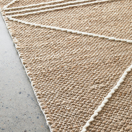 Earth Brown Jute Cotton Rectangle Rug | Buy Online – Life Interiors