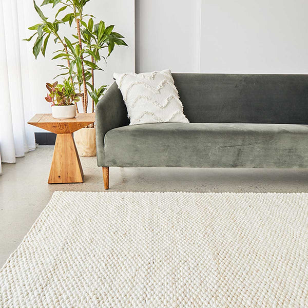 White Jute Weave Rug | Eco-Friendly & Stylish | Buy Online – Life Interiors