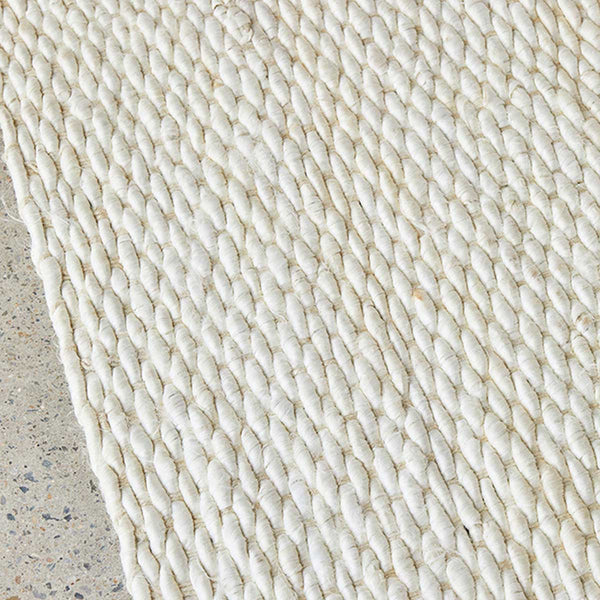 White Jute Weave Rug | Eco-Friendly & Stylish | Buy Online – Life Interiors