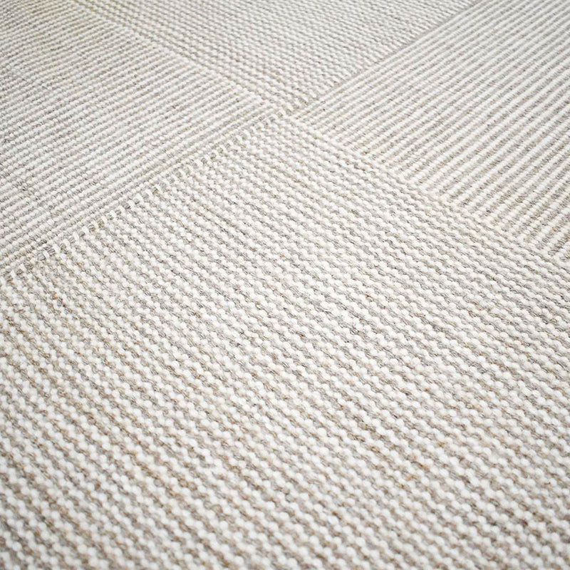 Braided Rug With Inset Handmade Wool Braid Rug | Buy Online - Beige Geometric Contemporary ...