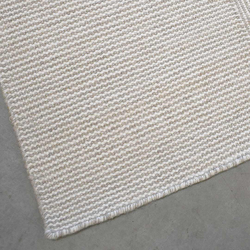 Braided Rug With Inset Handmade Wool Braid Rug | Buy Online - Beige Geometric Contemporary ...