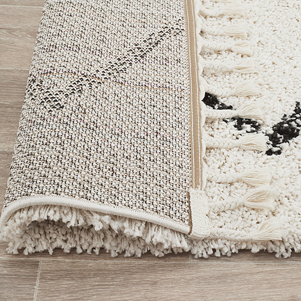 Tribal White Rectangle Rug | Buy Saffron 11 Online – Life Interiors