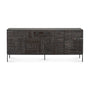 Tabwa 4 Door Sideboard - Teak Black / 200cm