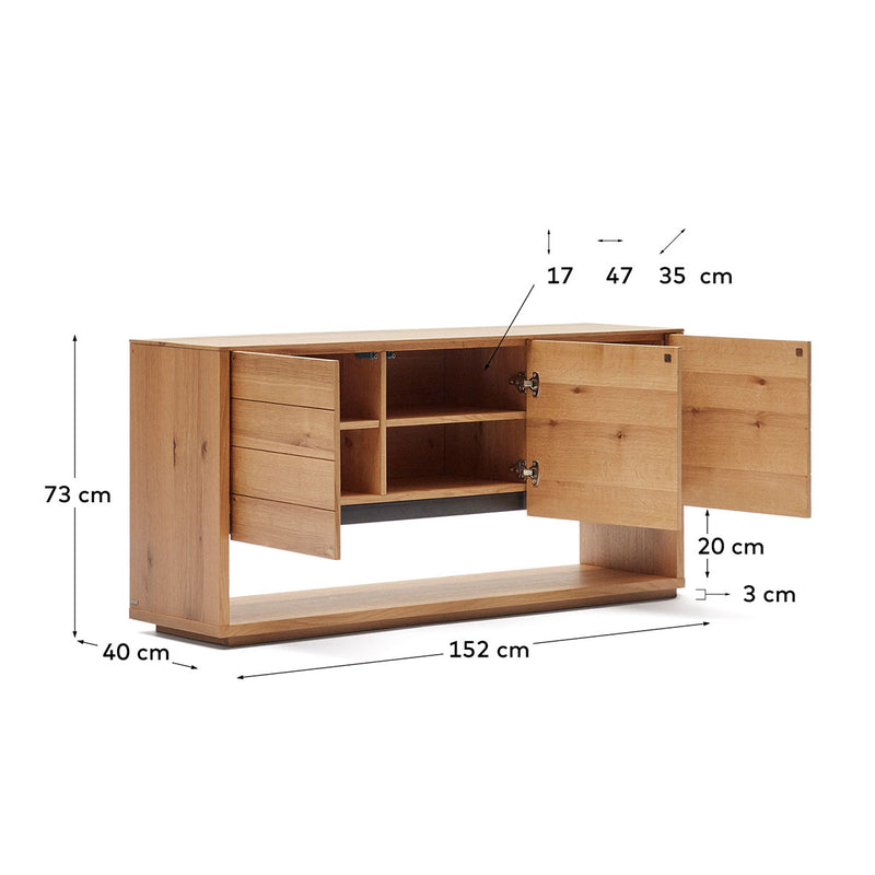 Alguema 3 Doors Sideboard