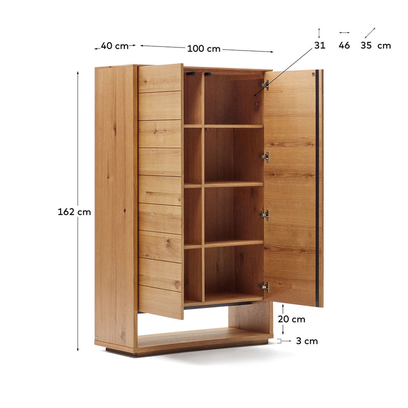 Alguema Tall 2 Doors Oak Sidebard