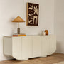 Carmella Marble Sideboard - Ivory/Emperador Brown Marble