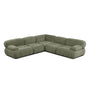 Bowie 5 Seater Corner Modular Sofa - Olive