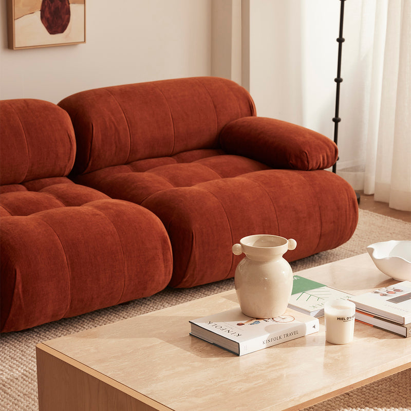 Terracotta Textured Velvet