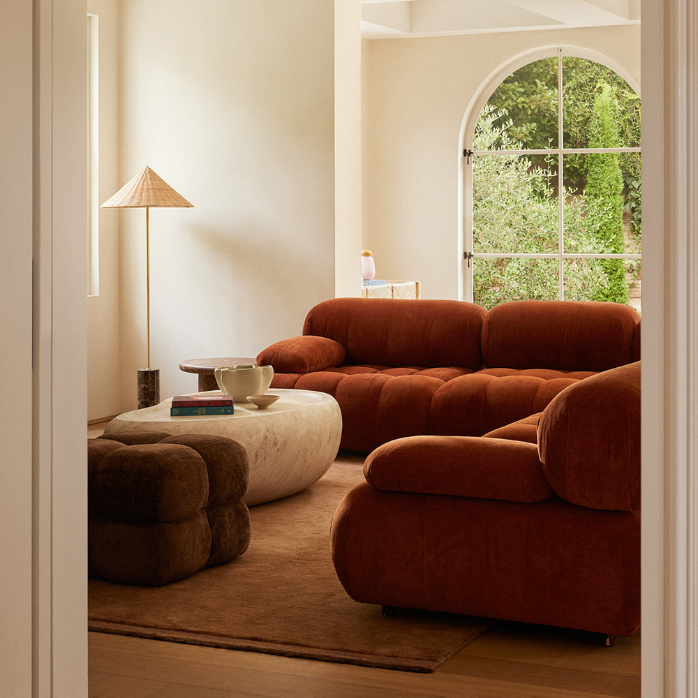 Terracotta Textured Velvet